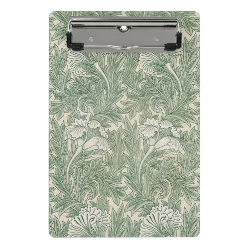 William Morris tulip wallpaper textile green Mini Clipboard