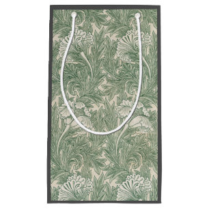 William Morris tulip wallpaper textile green Small Gift Bag