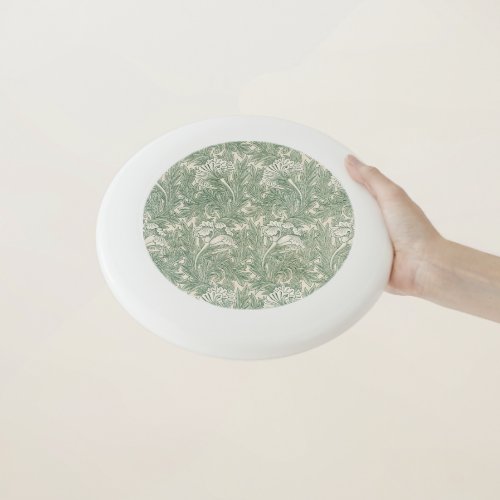 William Morris tulip wallpaper textile green Wham_O Frisbee