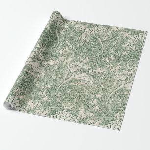 William Morris tulip wallpaper textile green Wrapping Paper