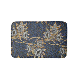 William Morris Tulip Willow Blue Pattern Bath Mat