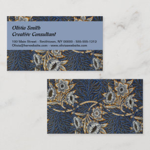 William Morris Tulip Willow Blue Pattern Business Card