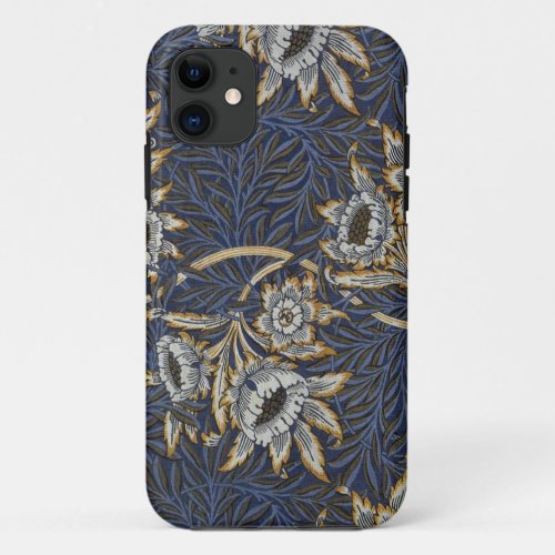 William Morris Tulip Willow Blue Pattern iPhone 11 Case