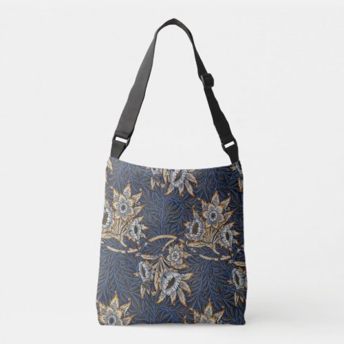 William Morris Tulip Willow Blue Pattern Crossbody Bag