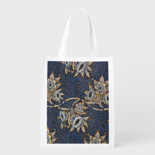 William Morris Tulip Willow Blue Pattern Grocery Bag