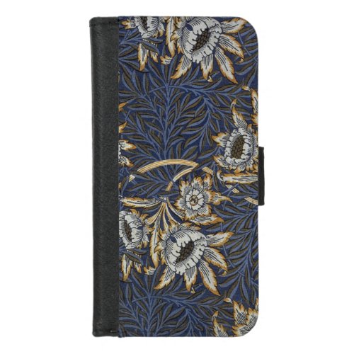 William Morris Tulip Willow Blue Pattern iPhone 87 Wallet Case