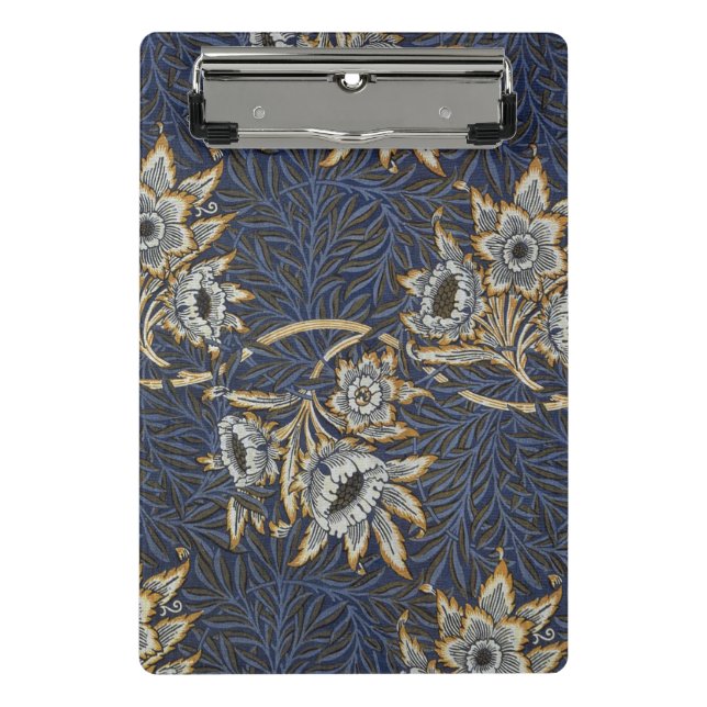 William Morris Tulip Willow Blue Pattern Mini Clipboard (Front)