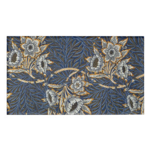 William Morris Tulip Willow Blue Pattern Name Tag