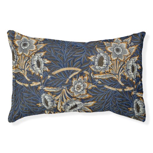 William Morris Tulip Willow Blue Pattern Pet Bed