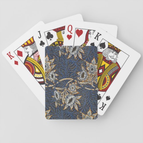 William Morris Tulip Willow Blue Pattern Poker Cards