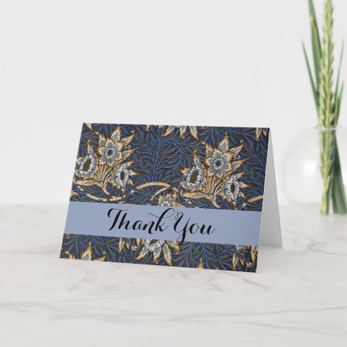 William Morris Tulip Willow Blue Pattern Thank You Card