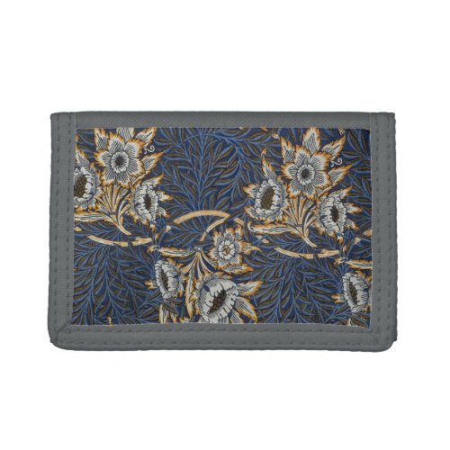 William Morris Tulip Willow Blue Pattern Trifold Wallet