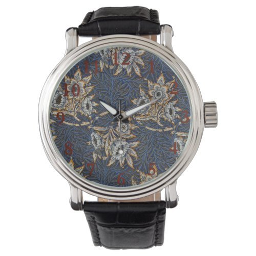 William Morris Tulip Willow Blue Pattern Watch