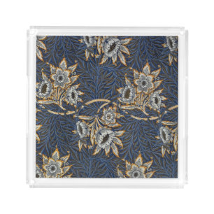 William Morris Tulip Willow Pattern Blue Floral Acrylic Tray