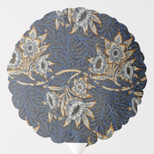 William Morris Tulip Willow Pattern Blue Floral Balloon