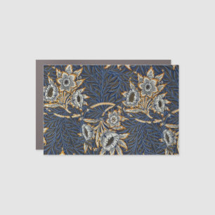 William Morris Tulip Willow Pattern Blue Floral Car Magnet