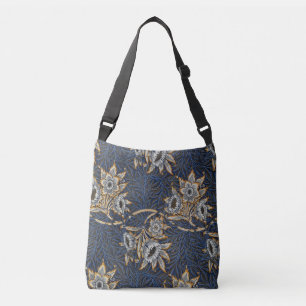 William Morris Tulip Willow Pattern Blue Floral Crossbody Bag