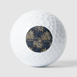 William Morris Tulip Willow Pattern Blue Floral Golf Balls