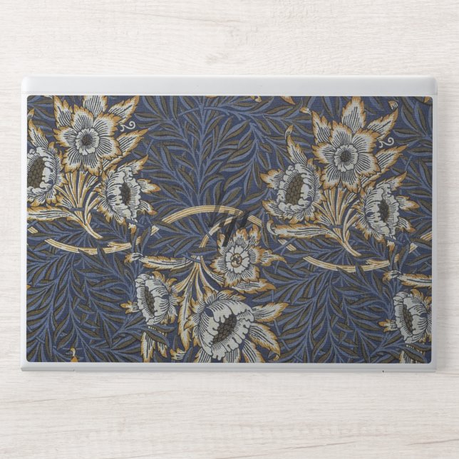 William Morris Tulip Willow Pattern Blue Floral HP Laptop Skin (Front)