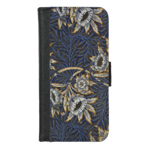 William Morris Tulip Willow Pattern Blue Floral iPhone 8/7 Wallet Case