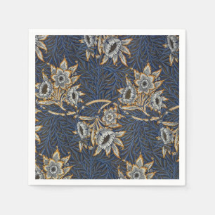 William Morris Tulip Willow Pattern Blue Floral Napkins