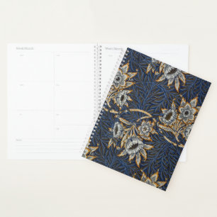 William Morris Tulip Willow Pattern Blue Floral Planner