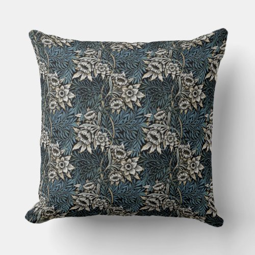 William Morris Tulips and Willow Throw Pillow