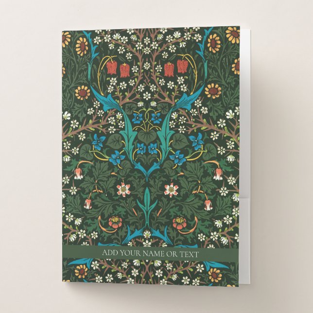 WILLIAM MORRIS "TULIPS DESIGN" POCKET FOLDER (Front)