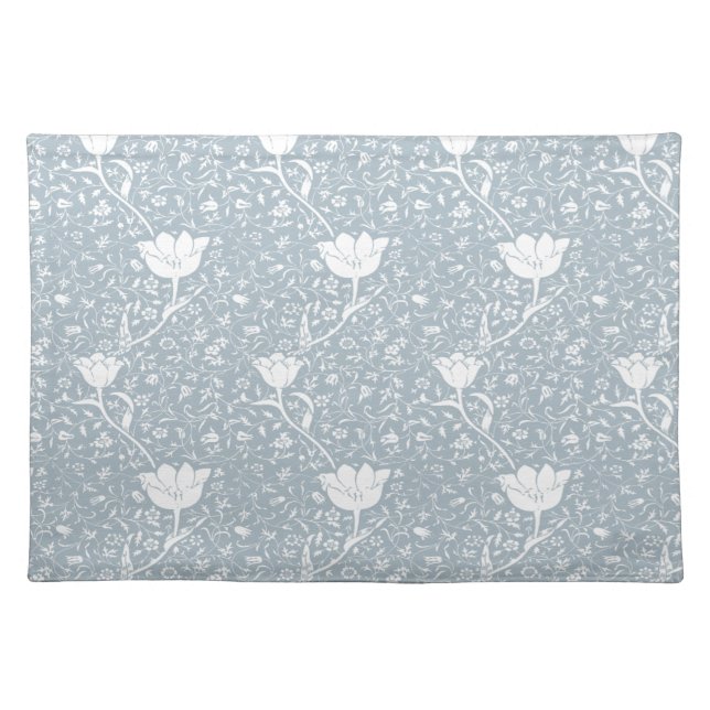 William Morris Tulips in White Pattern  Cloth Placemat (Front)
