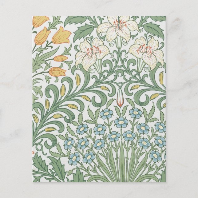 William Morris - Tulips & Lilies Floral Pattern (Front)
