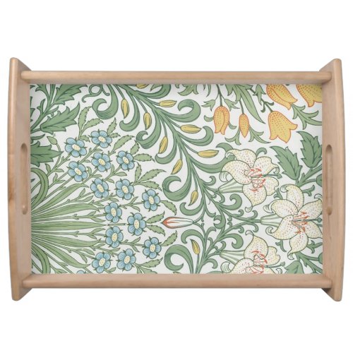 William Morris _ Tulips  Lilies Floral Pattern Serving Tray