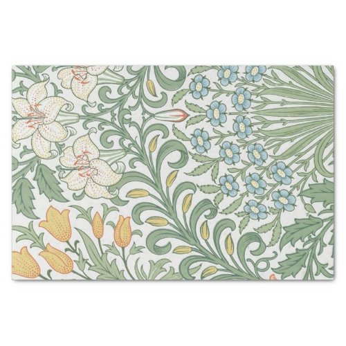 William Morris _ Tulips  Lilies Floral Pattern Tissue Paper