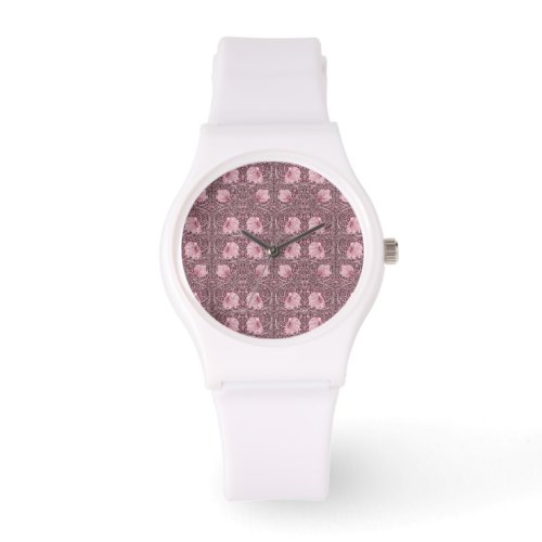 William Morris tulips pink pattern revamped chic Watch