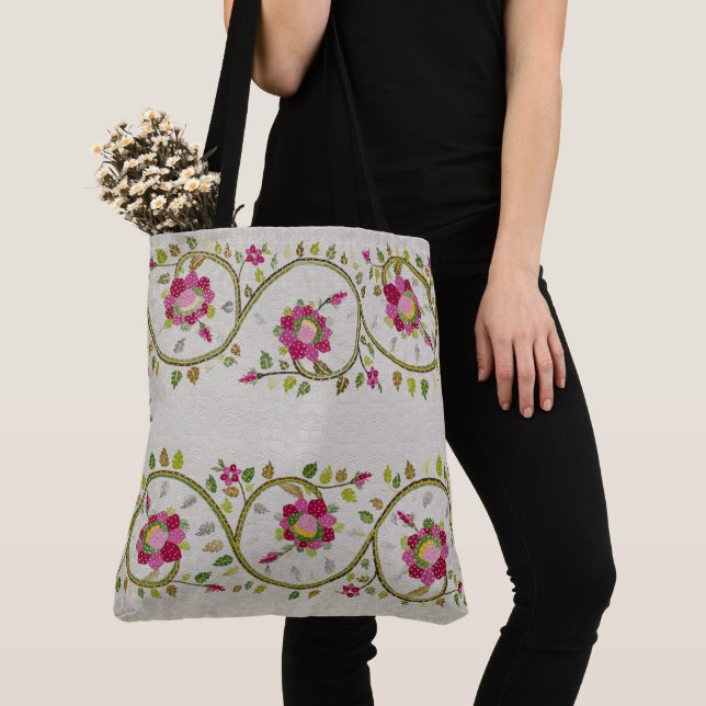 William *Morris Turkish Floral Fruit Crossbody Ba Tote Bag (Close Up)