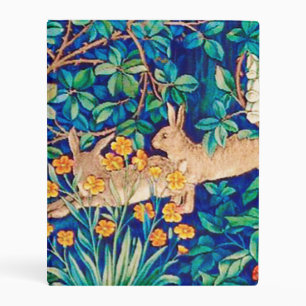 William Morris "Two Hares" Wild Rabbits Print  Mini Binder
