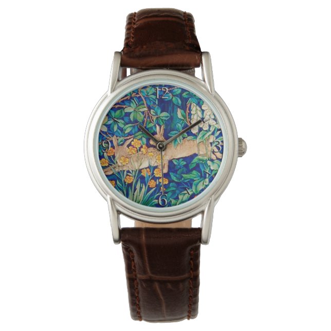 William Morris "Two Hares" Wild Rabbits Print  Watch (Front)