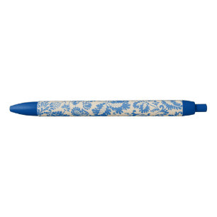 William Morris Venetian Blue Floral Tile Art Pen