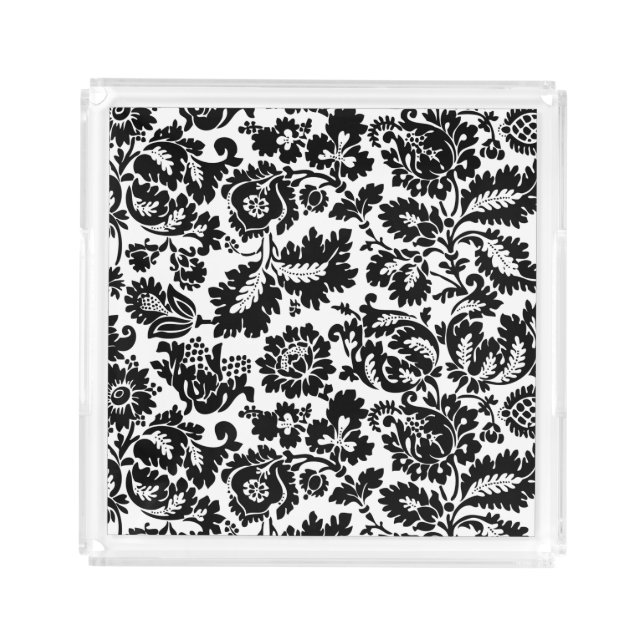 William Morris Venetian Damask Brocade Acrylic Tray (Front)