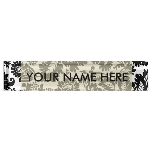 William Morris Venetian Damask Brocade Nameplate