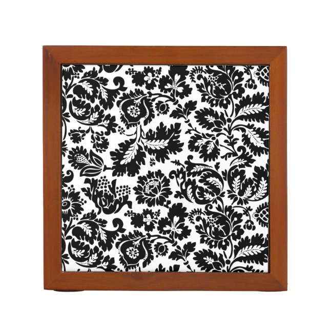 William Morris Venetian Damask Brocade Pencil Holder (Front)