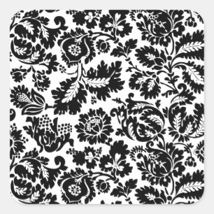 William Morris Venetian Damask Brocade Square Sticker