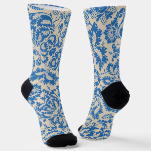 William Morris Venetian Flower Damask Brocade Socks