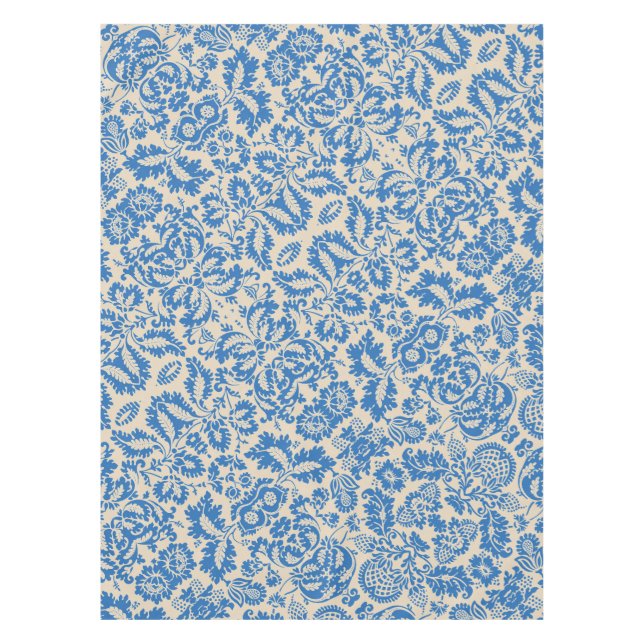 William Morris Venetian Flower Damask Brocade Tablecloth (Front)