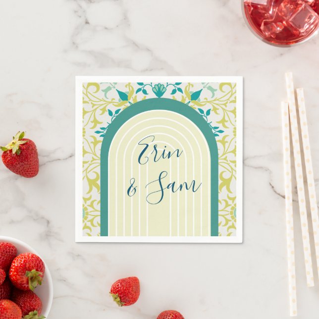 William Morris Vine Art Nouveau Napkins (Insitu)