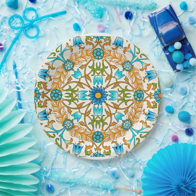 William Morris - Vine, famous pattern, Paper Plates (Party)