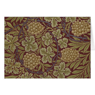 William Morris Vine Grape Red Green Art