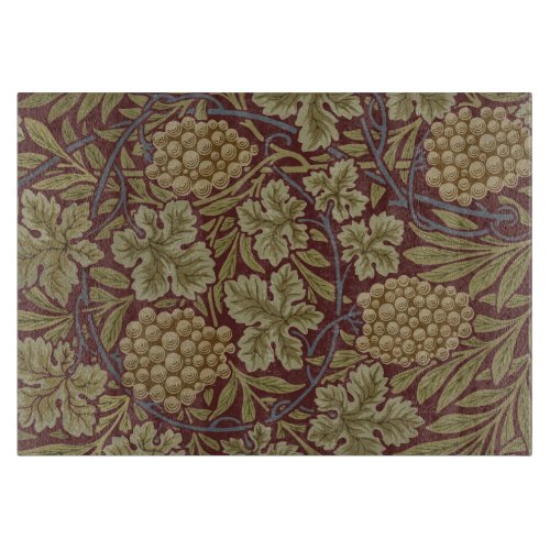 William Morris Vine Grape Red Green Art Cutting Board
