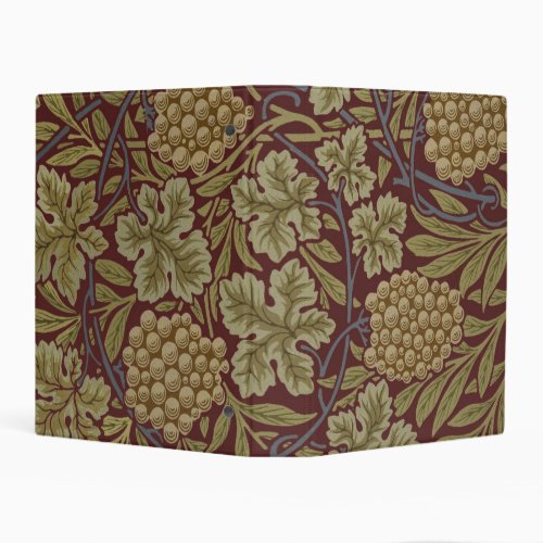 William Morris Vine Grape Red Green Art Mini Binder