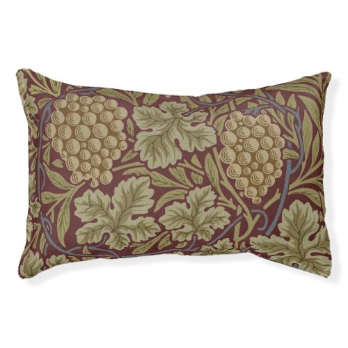 William Morris Vine Grape Red Green Art Pet Bed