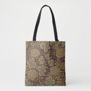 William Morris Vine Grape Red Green Art Tote Bag